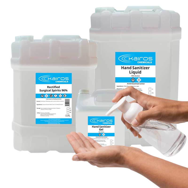 Sanitizers Mobile Header Image for Kairos Chemicals